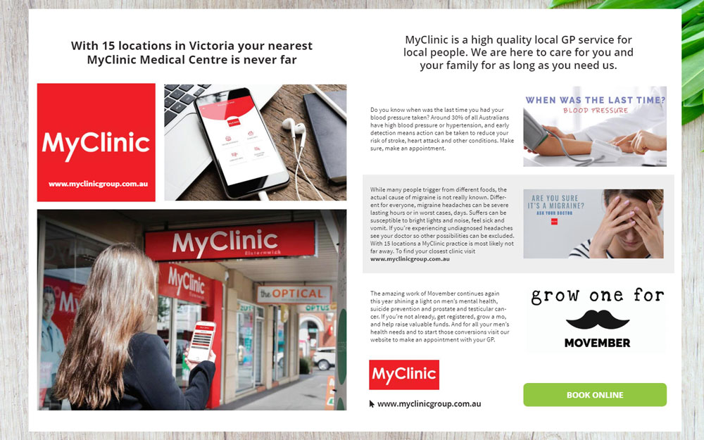 Thrive Magazine MyClinic Group featured pages